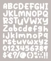 White bubble font alphabet and number stickers set for DIY mug and party decoration - White