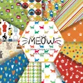 24 Blatt dekoratives Scrapbook-Papier mit Katzenmotiv und 12 säurefreien Designs - Katzen-Serie (QT691)