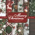 Weihnachts-Bastelpapier 6x6 mit Rentier- und Schneeflockenmustern für DIY-Scrapbooking - Weihnachtsthemen-Stil (QT699)