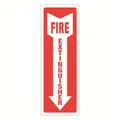 Vertical red and white fire extinguisher sign with arrow for emergency safety guidance - QT715