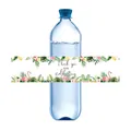 Etiqueta de botella de agua con flamenco rosa y hojas de palma para decoración - Estilo Flamenco Tropical (QT652-2)