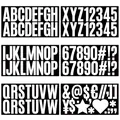 6 fogli di adesivi neri impermeabili con lettere e numeri per decorazioni fai-da-te - Stile Bianco E Nero Ad Alto Contrasto (QT674-4)
