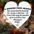 Close-up of heart-shaped wooden memorial plaque with dimensions 10cm x 0.3cm - Memorial Remembrance Theme (QT716-2)