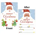 Detailweergave van kerstuitnodigingen met kerstmanontwerp en beschrijfbare RSVP-formulieren - Kerstman En Kerstboom Stijl (QT720-3)