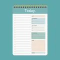Agenda giornaliera blu con rilegatura a spirale dorata e layout strutturato - Ciano (QT513-2)