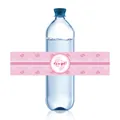 Roze 'It's a girl' baby shower waterfles stickers met klein voetafdruk ontwerp - Roze It's a Girl Voetafdruk Stijl (QT642-4)
