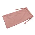 Portable microfiber drawstring pouch in dusty rose for glasses and small accessories - Cinnamon / 18*9CM