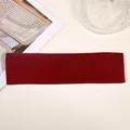 Elastic wide knit sports headband in deep red for running, yoga, and fitness workout - Burgundy