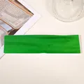 Elastic bright green sports headband with artistic watercolor texture for fitness - Dark Green