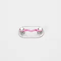 Pink crystal magnetic brooch holder for glasses and ID badges on a white background - Upgraded / Pink Base White Zirconia