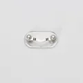 Silver V-shaped magnetic eyewear holder with white faux pearls on transparent base - Upgraded / White Pearl