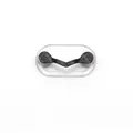 Magnetic V-shape glasses holder with black carbon fiber texture and strong magnets - Upgraded / Carbon Fiber Texture