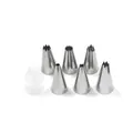 Kit professionnel de 7 douilles en acier inoxydable avec adaptateur pour décorer gâteaux - 6 Douilles et 1 Convertisseur Style