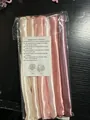 Pink satin heatless hair curler set in a bag with a set of six gradient color hair rollers - Macaron Pink Series (Bagged)