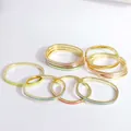 18K gold-plated cuff bracelets featuring colorful handcrafted enamel inlay and side clasp - Black