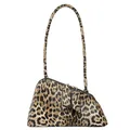 Elegante borsa asimmetrica con stampa leopardata classica e chiusura con zip doppia - Stampa leopardata
