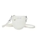 Mini sac bandoulière blanc avec motif litchi et lettrage FASHION & BAGS élégant - Blanc