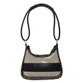 Translucent black jelly underarm bag with thin shoulder straps and zip closure - Black
