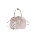Sac coquillage rose avec nœud en dentelle et perles, sac à main et bandoulière élégant - Rose