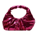 Piccola borsa a mano in rosa metallizzato con pieghe e design retrò per donna - Rosa intenso