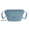 Sac bandoulière en cuir bleu clair avec détails argentés et pendentif en forme de cœur - Bleu