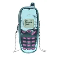 Borsa creativa a forma di telefono retrò blu metallizzato con catena a sfere argentata - Blu
