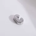DIY cubic zirconia letter C charm bead in silver plating for personalized jewelry - Silver Letter C