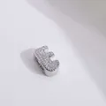 Silberner Buchstabe E Anhänger mit Zirkonia-Besatz für DIY-Schmuckherstellung - Silber Buchstabe E