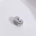 DIY Silberanhänger Buchstabe G mit Zirkonia-Inlay für personalisierten Schmuckbau - Silber Buchstabe G