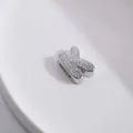 Funkelnde Silber Buchstabe K Perle mit Zirkonia besetzt für DIY Schmuckherstellung - Silber Buchstabe K