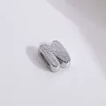 Silberner Buchstabe H Anhänger mit Zirkonia-Besatz für DIY Schmuckherstellung - Silber Buchstabe N