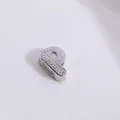 Funkelnder silberfarbener Buchstabe P Anhänger mit Zirkonia für DIY-Schmuckherstellung - Silber Buchstabe P