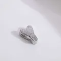 Silberner Buchstabe Y Anhänger mit funkelnden Zirkonia für die Schmuckherstellung - Silber Buchstabe Y
