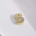 Goldener Buchstaben-B-Anhänger mit Zirkonia-Pflasterung für DIY-Schmuckherstellung - Gold Buchstabe B