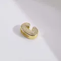 Funkelnder vergoldeter Buchstabe C Anhänger mit Zirkonia-Besatz für DIY-Schmuck - Gold Buchstabe C