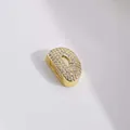 DIY Buchstaben-D-Anhänger mit Goldbeschichtung und funkelnden Zirkonia-Kristallen - Gold Buchstabe D