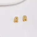3D-Anhänger Buchstabe A vergoldet mit Zirkonia-Besatz für DIY-Namenshalsketten - Buchstabe A Stil / Gold