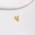 Goldener 18K Kupfer 3D-Ballon-Buchstabe Y Anhänger mit Zirkonia für DIY Halsketten - Buchstabe Y Stil / Gold