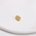 3D-vergoldeter Anhänger Buchstabe B mit mikroverzierten funkelnden Zirkonsteinen - Buchstabe B Stil / Gold