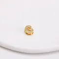 18k vergoldeter Buchstabenanhänger G mit Zirkonia für individuelle Halsketten - Buchstabe G Stil / Gold