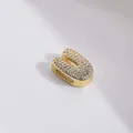 Funkelnder Gold-Zirkon Buchstabe U Anhänger mit Mikro-Kristallbesatz für DIY Schmuck - Gold Buchstabe U