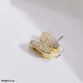 Goldener DIY-Anhänger Buchstabe W mit funkelnden Zirkonia für individuellen Schmuck - Gold Buchstabe W