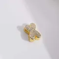 Funkelnder vergoldeter Buchstabe X Anhänger mit klarem Zirkonia-Inlay für DIY - Gold Buchstabe X
