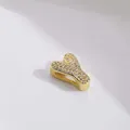 Goldener Zirkonia Buchstabe Y Charm-Anhänger mit Loch für DIY Armbänder und Ketten - Gold Buchstabe Y