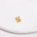 18k vergoldeter Buchstaben-Anhänger X mit funkelnden Zirkonia-Steinen besetzt - Buchstabe X Stil / Gold