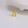 Polished 18k gold plated letter A bead charm with smooth mirror finish for DIY jewelry - Letter A / Gold