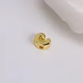 Polished 18k gold DIY jewelry bead shaped as capital letter C for necklaces - Letter C / Gold
