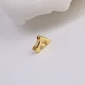 Vergoldeter Anhänger Buchstabe F im Ballon-Design für DIY-Schmuckherstellung - Buchstabe F / Gold