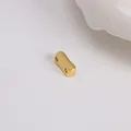 DIY Schmuckzubehör mit 18k Vergoldung und seitlichen Löchern für Halsketten - Buchstabe I / Gold