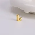Poliertes goldenes Buchstabe L Anhänger-Charm mit Doppellöchern für DIY-Schmuckherstellung - Buchstabe L / Gold